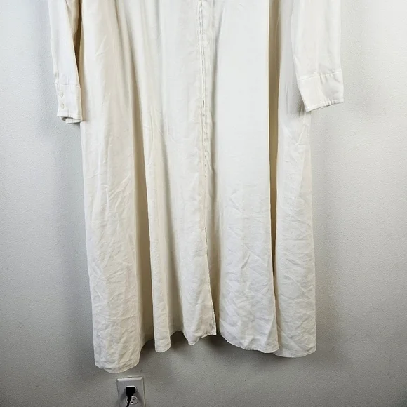 Nordstrom Plus Full Zip dress Size 2X Lagenlook Cream - Picture 2 of 8